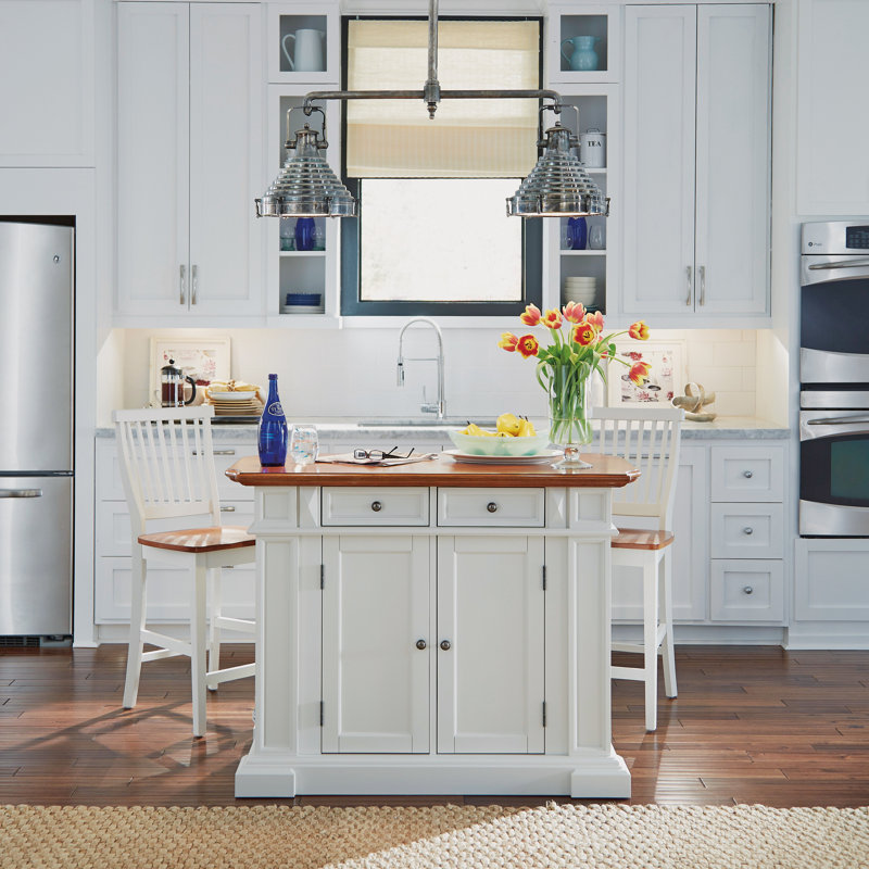 Darby Home Co Mattice 49.75'' Wide Kitchen Island Set & Reviews Wayfair